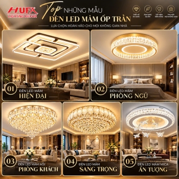Khám phá những mẫu đèn LED mâm nổi ốp trần đẹp nhất hiện nay