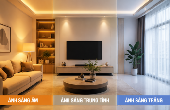 Đèn LED âm trần 3 màu – Giải pháp chiếu sáng linh hoạt cho mọi không gian